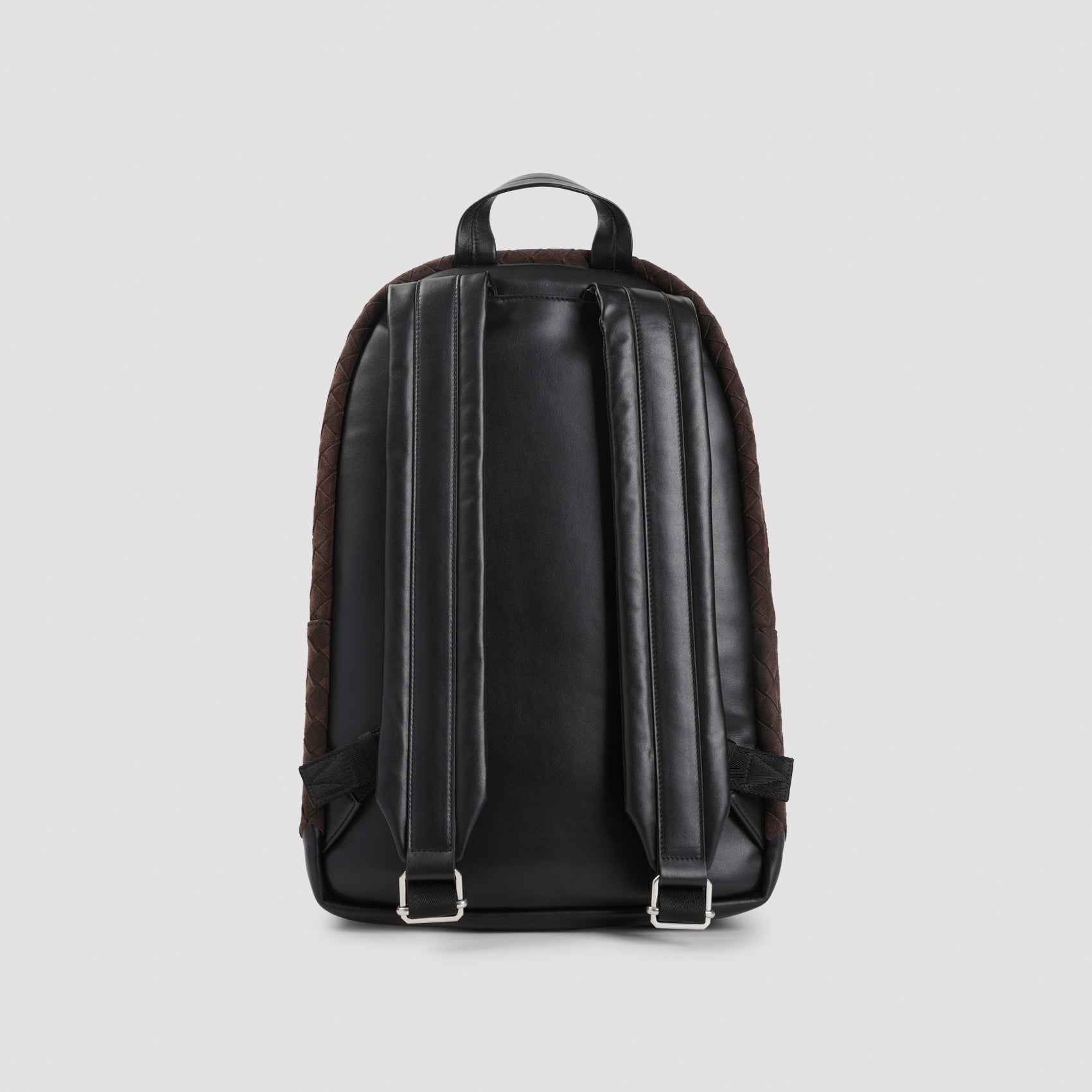 BOTTEGA VENETA | Brown Intrecciato Suede Backpack | Man