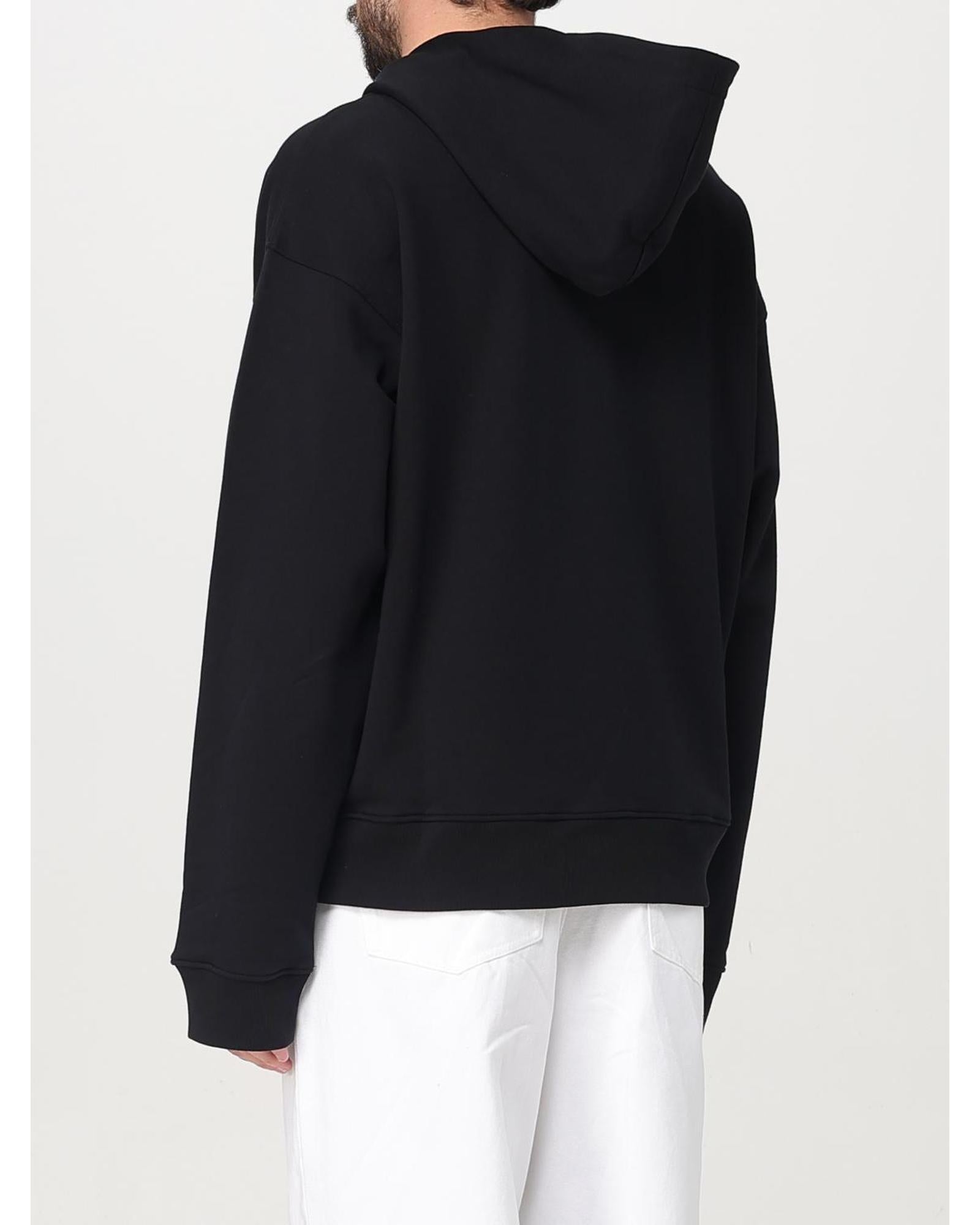 Moschino Couture Teddy Bear Hoodie Relaxed Fit Men Black Sweatshirts & Hoodies