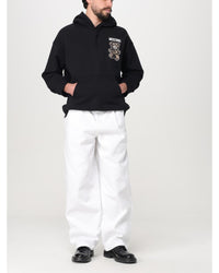 Moschino Couture Teddy Bear Hoodie Relaxed Fit Men Black Sweatshirts & Hoodies