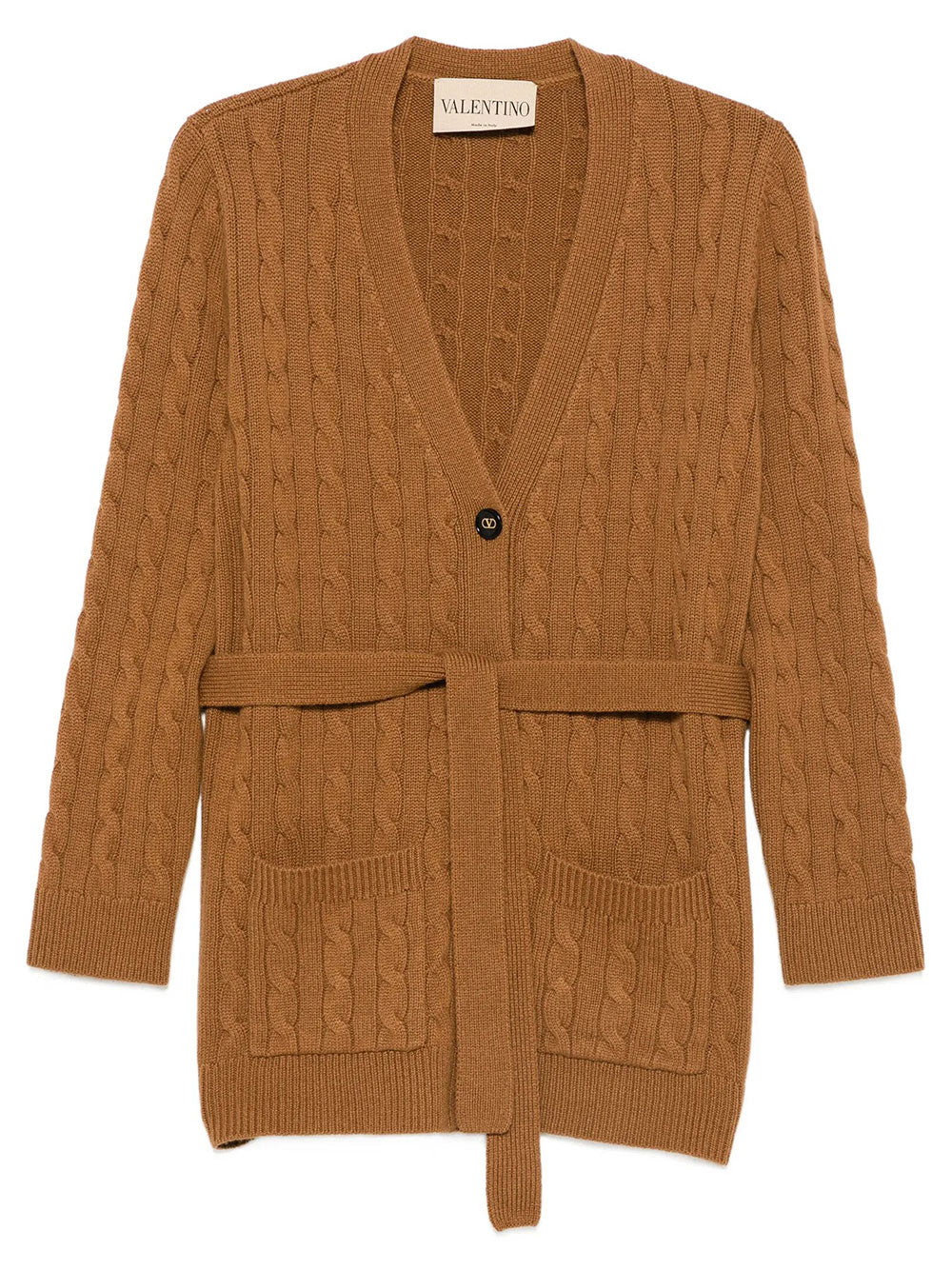 VALENTINO GARAVANI Valentino Garavani Women Cable-Knit Belted Cashmere Cardigan