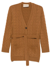 VALENTINO GARAVANI Valentino Garavani Women Cable-Knit Belted Cashmere Cardigan