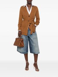 VALENTINO GARAVANI Valentino Garavani Women Cable-Knit Belted Cashmere Cardigan
