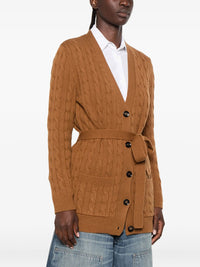 VALENTINO GARAVANI Valentino Garavani Women Cable-Knit Belted Cashmere Cardigan