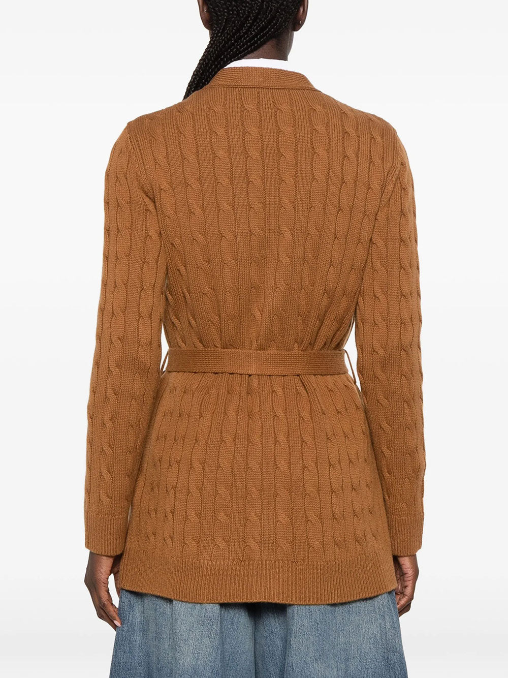 VALENTINO GARAVANI Valentino Garavani Women Cable-Knit Belted Cashmere Cardigan