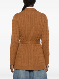 VALENTINO GARAVANI Valentino Garavani Women Cable-Knit Belted Cashmere Cardigan