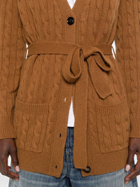 VALENTINO GARAVANI Valentino Garavani Women Cable-Knit Belted Cashmere Cardigan