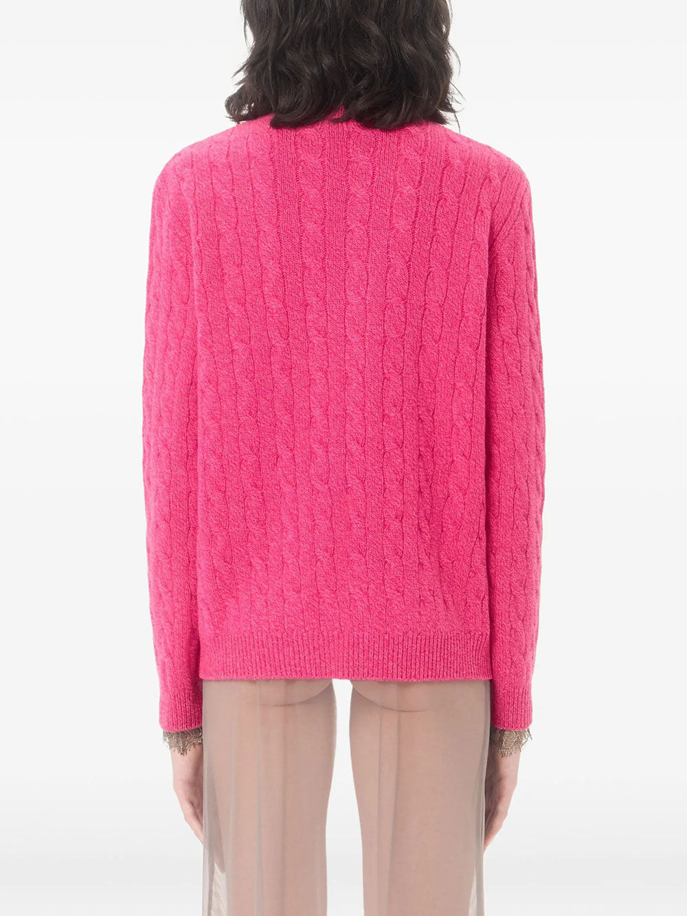 VALENTINO GARAVANI Valentino Garavani Women Wool Mouliné Cable-Knit Sweater