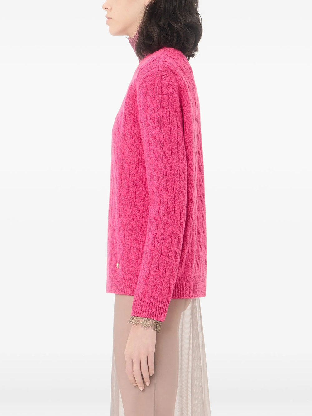 VALENTINO GARAVANI Valentino Garavani Women Wool Mouliné Cable-Knit Sweater