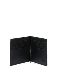 VALENTINO GARAVANI Vlogo Grained Leather Bi-Fold Card Holder With Money Clip Women