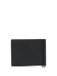 VALENTINO GARAVANI Vlogo Grained Leather Bi-Fold Card Holder With Money Clip Women