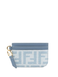 FENDI Baguette Ff Denim Flat Card Case Women