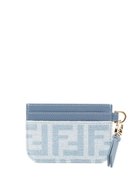 FENDI Baguette Ff Denim Flat Card Case Women