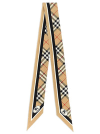 BURBERRY LONDON ENGLAND Skinny Check Silk Scarf Women
