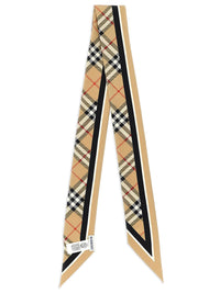 BURBERRY LONDON ENGLAND Skinny Check Silk Scarf Women