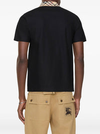 Burberry Men Check-Collar Cotton Polo Shirt