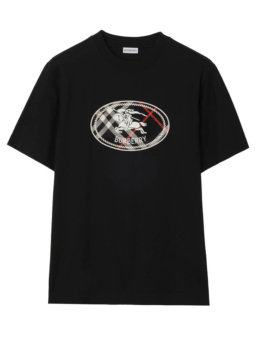 BURBERRY LONDON ENGLAND Check Knight Stamp Cotton T-Shirt Women