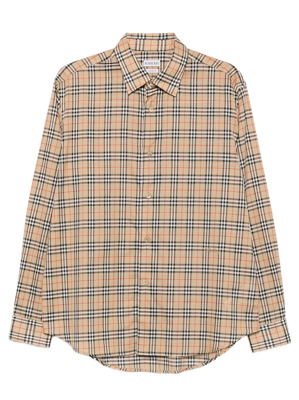 BURBERRY LONDON ENGLAND Relaxed Fit Check Cotton Shirt Women