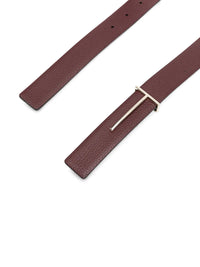 TOM FORD Tom Ford Women Grained Leather And Spazzolato Leather Slim T Belt