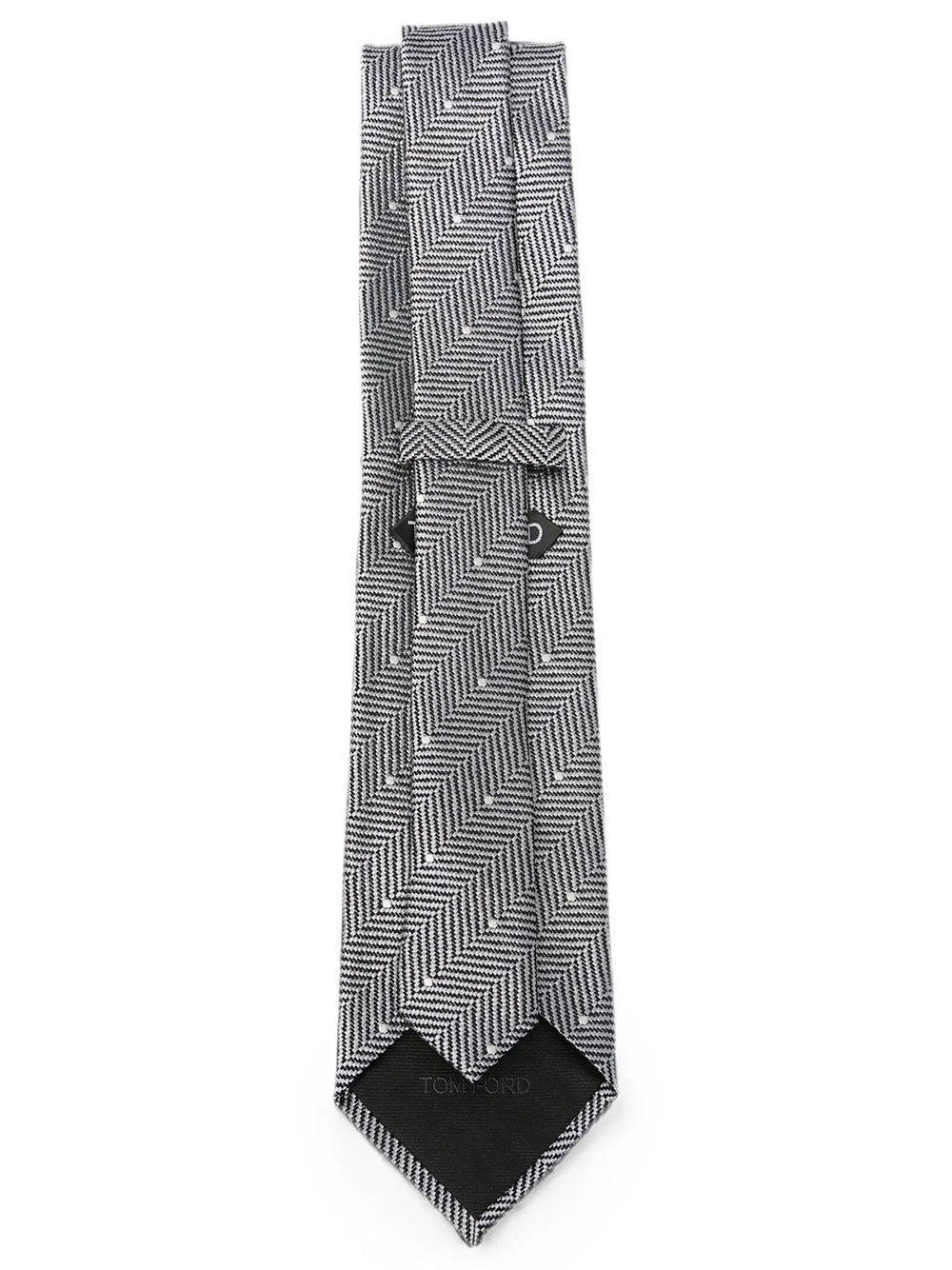 TOM FORD Polka-Dot And Herringbone Pattern Silk Tie Women