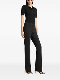 COURREGES Courreges Women Classic Rib Knit Short Sleeved Polo