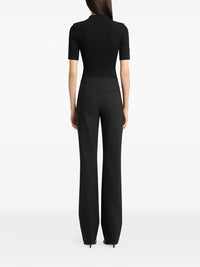 COURREGES Courreges Women Classic Rib Knit Short Sleeved Polo