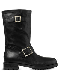 JIMMY CHOO Biker Mid Leather Ankle Boots Women