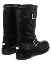 JIMMY CHOO Biker Mid Leather Ankle Boots Women