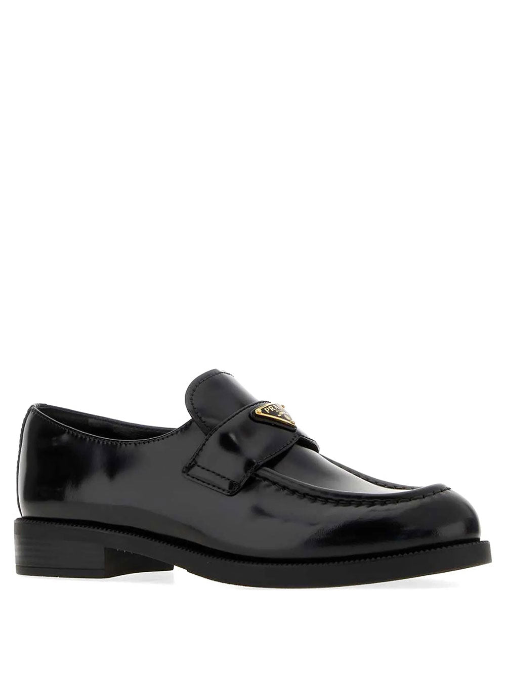 PRADA Brushed Leather Loafers Women