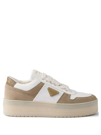 PRADA Prada Women Downtown Bold Nappa Leather And Suede Sneakers