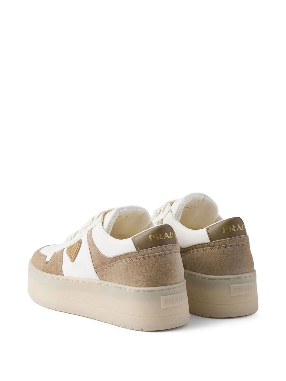 PRADA Prada Women Downtown Bold Nappa Leather And Suede Sneakers