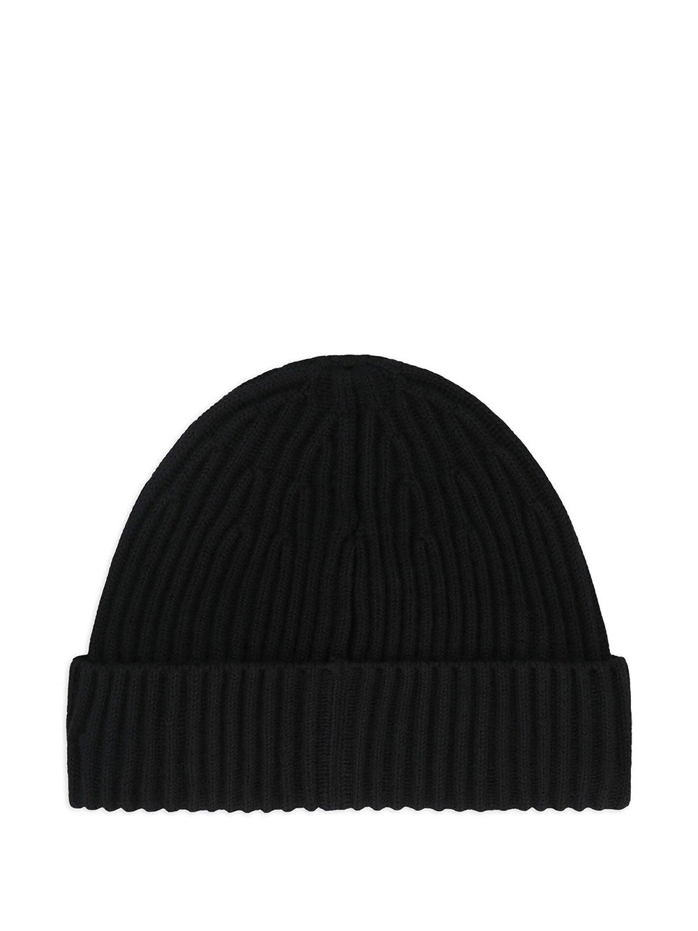 STONE ISLAND Ribbed Wool Beanie With Compass Patch Women