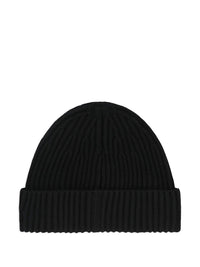 STONE ISLAND Ribbed Wool Beanie With Compass Patch Women