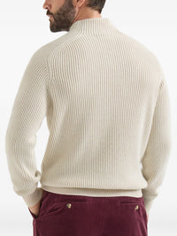 Brunello Cucinelli Men Cashmere English Rib Turtleneck Sweater