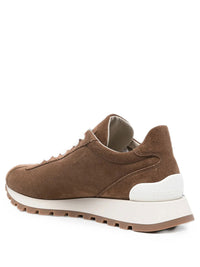 BRUNELLO CUCINELLI Suede Runners With Shiny Tab Women