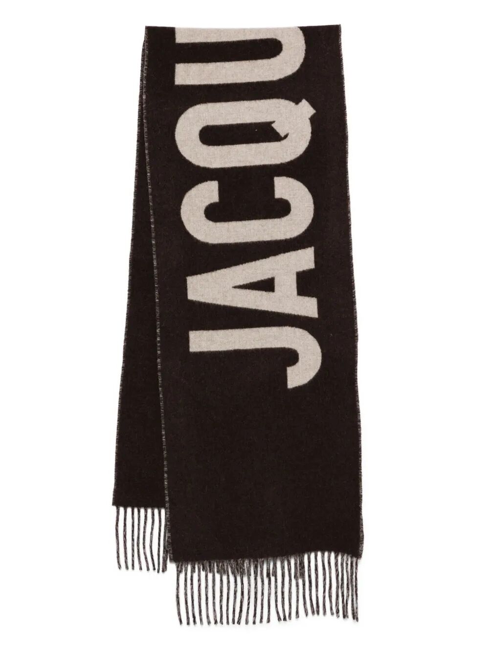 JACQUEMUS "L`Écharpe Jacquemus" In Lana Con Frange E Logo Women