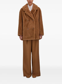 HERNO Herno Women Peacoat In Tocco Pelliccia Effetto Castoro