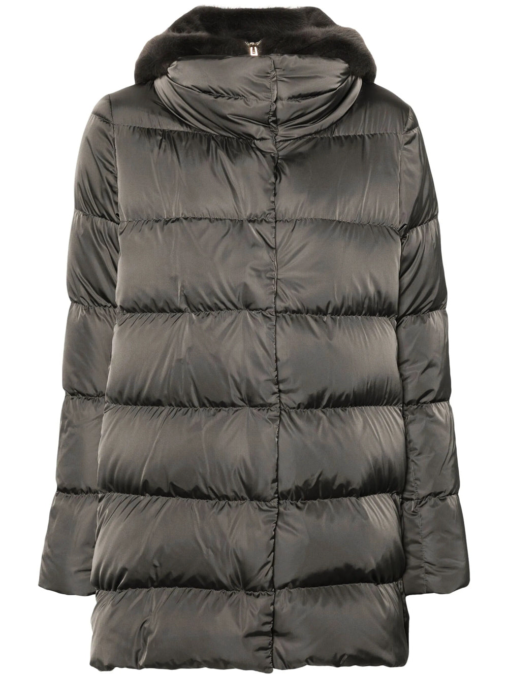 HERNO Piumino A-Shape In Raso E Lady Alternative Fur Women