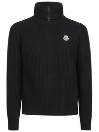 MONCLER Dolcevita In Lana A Coste Con Logo Women