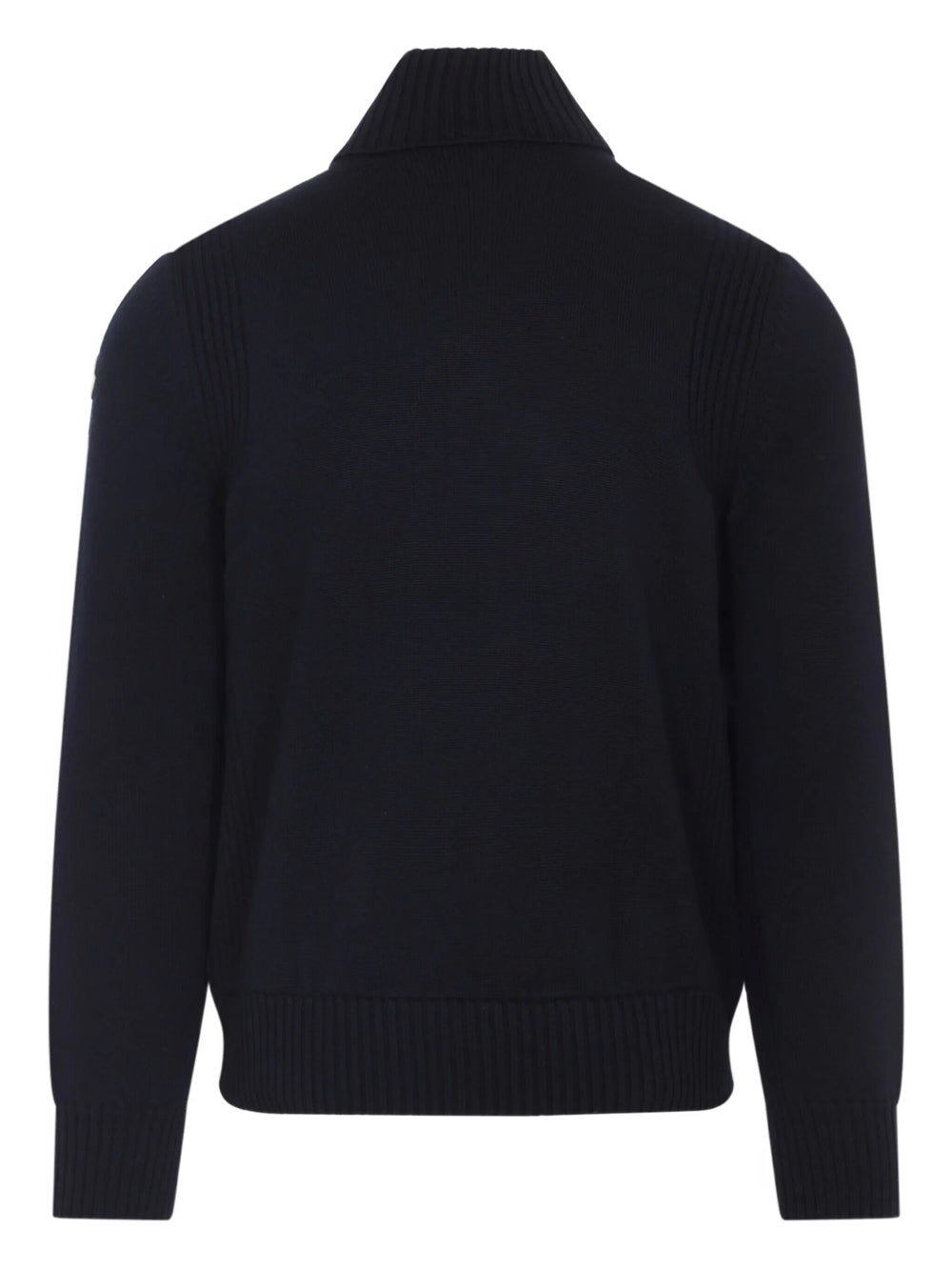 Moncler Men Cardigan Imbottito In Lana Con Zip