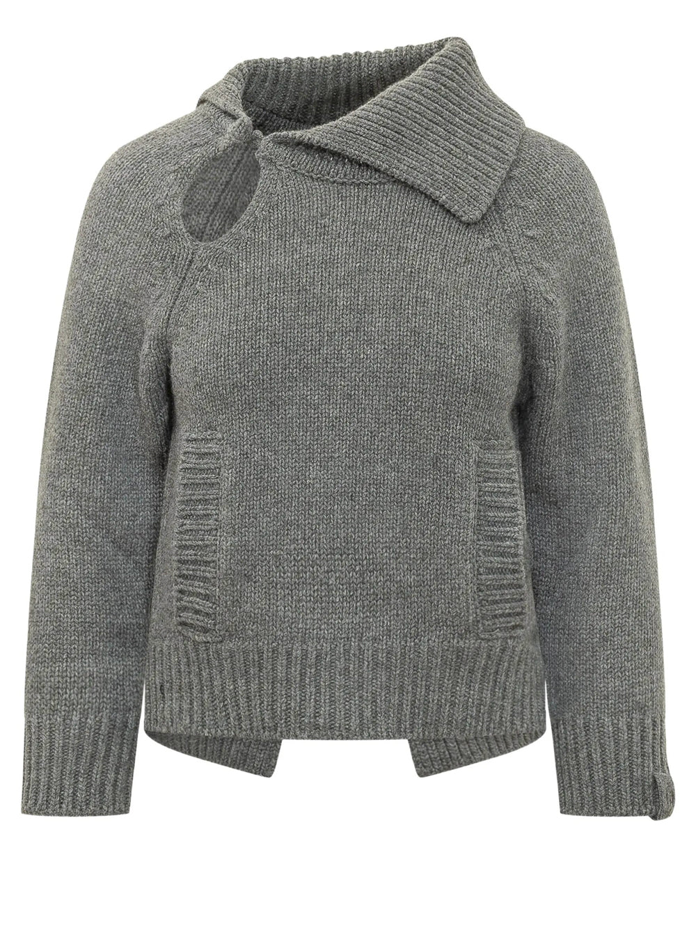 VICTORIA BECKHAM Maglione  In Lana Con Collo Asimmetrico Women