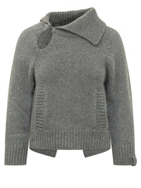 VICTORIA BECKHAM Maglione  In Lana Con Collo Asimmetrico Women
