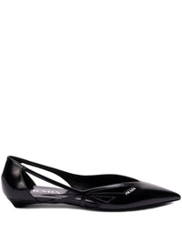 PRADA Prada Women Brushed Leather Cut-Out Ballerinas