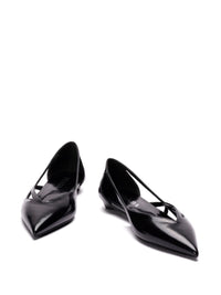 PRADA Brushed Leather Cut-Out Ballerinas Women