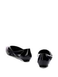 PRADA Brushed Leather Cut-Out Ballerinas Women