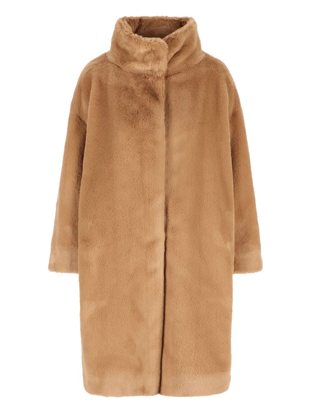 HERNO High-Neck Faux-Fur Coat Women