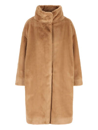 HERNO High-Neck Faux-Fur Coat Women