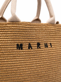 MARNI Marni Women Raffia-Effect Small Tote Bag