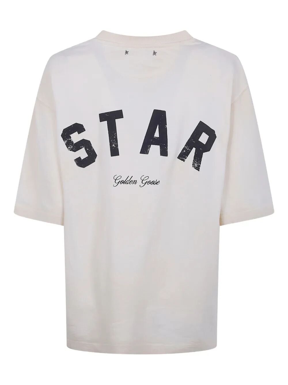 GOLDEN GOOSE Star Unisex Vintage-Effect Cotton T-Shirt With Print On The Back Women