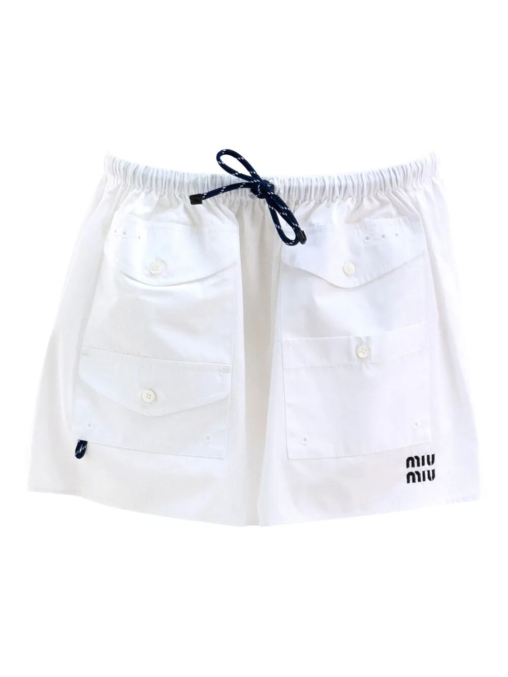 MIU MIU Miu Miu Women Multipocket Miniskirt With Embroidered Logo