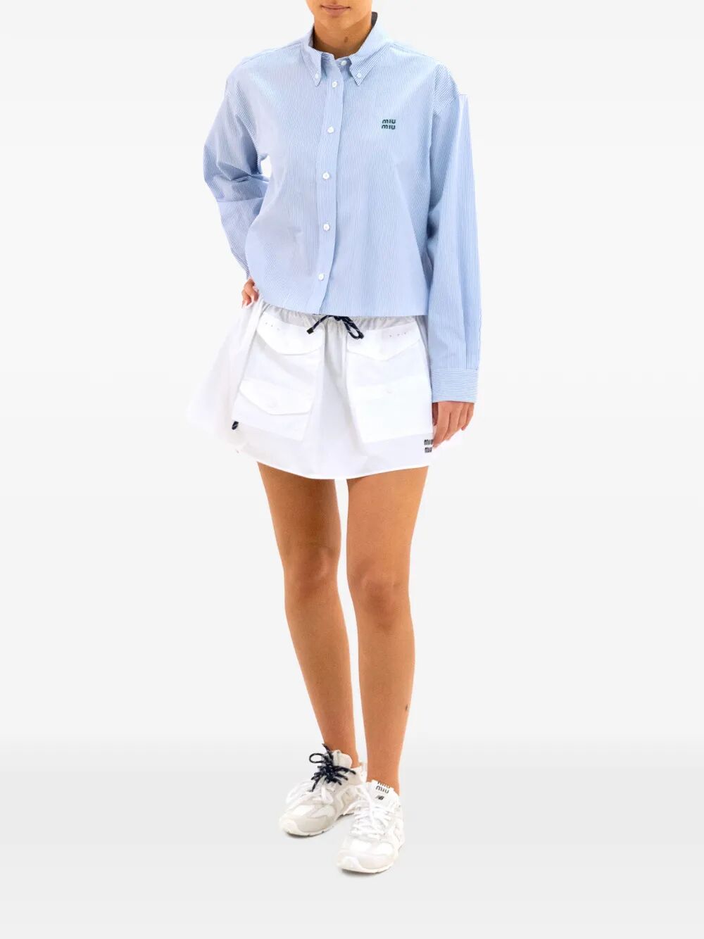 MIU MIU Miu Miu Women Multipocket Miniskirt With Embroidered Logo